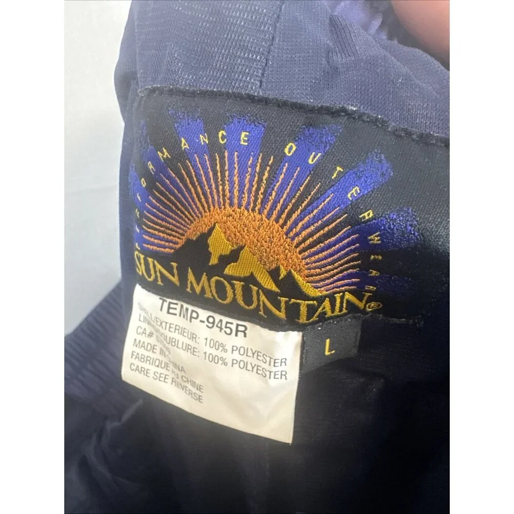 Sun Mountain Tempest Rain Pants Golf Waterproof Teflon Navy Mens L Deadstock VTG